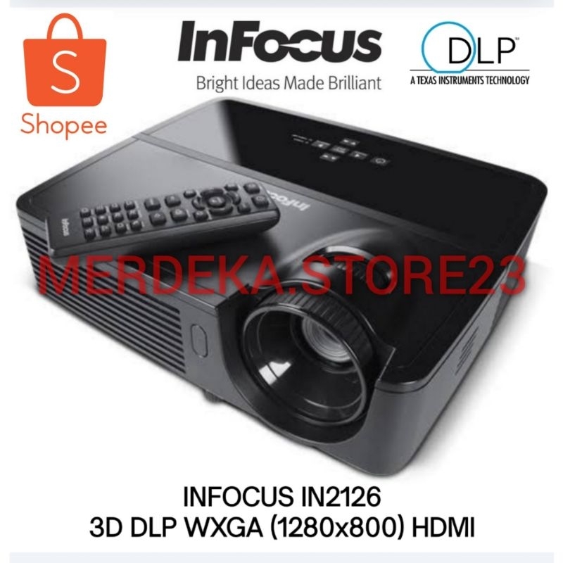 INFOCUS IN2126 PROYEKTOR INFOCUS IN 2126 WXGA (1280x800) 3D DLP PROJECTOR HDMI - BRIGHTNESS READY