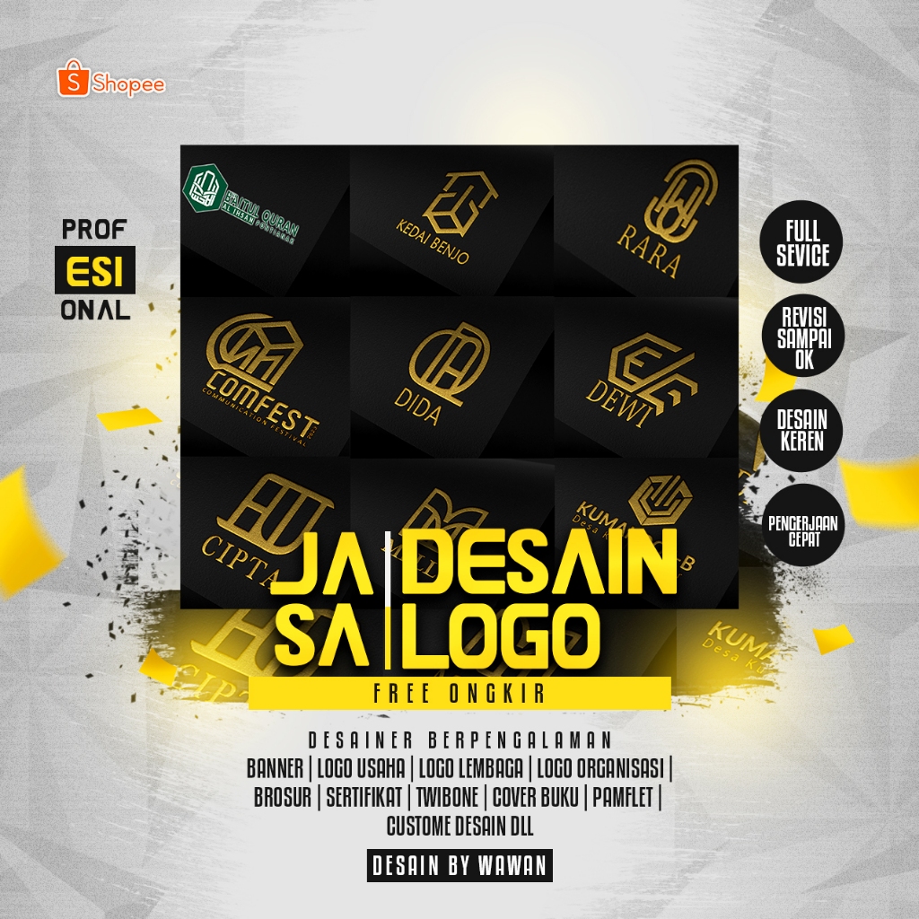 DESAIN LOGO | JASA DESAIN | LOGO OLSHOP | LOGO USAHA | JASA PEMBUATAN LOGO TERMURAH DAN TERLARIS | J