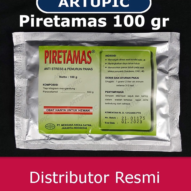 Paling Terbaru  Piretamas 1 gram Paracetamol Vitamin C Sorbitol Anti Stress Gumboro CRD Infeksi Ungg