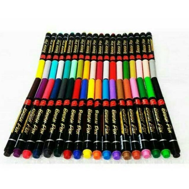 

SERU Spidol Snowman Brush Pen BM 1 ready stock 36 warna