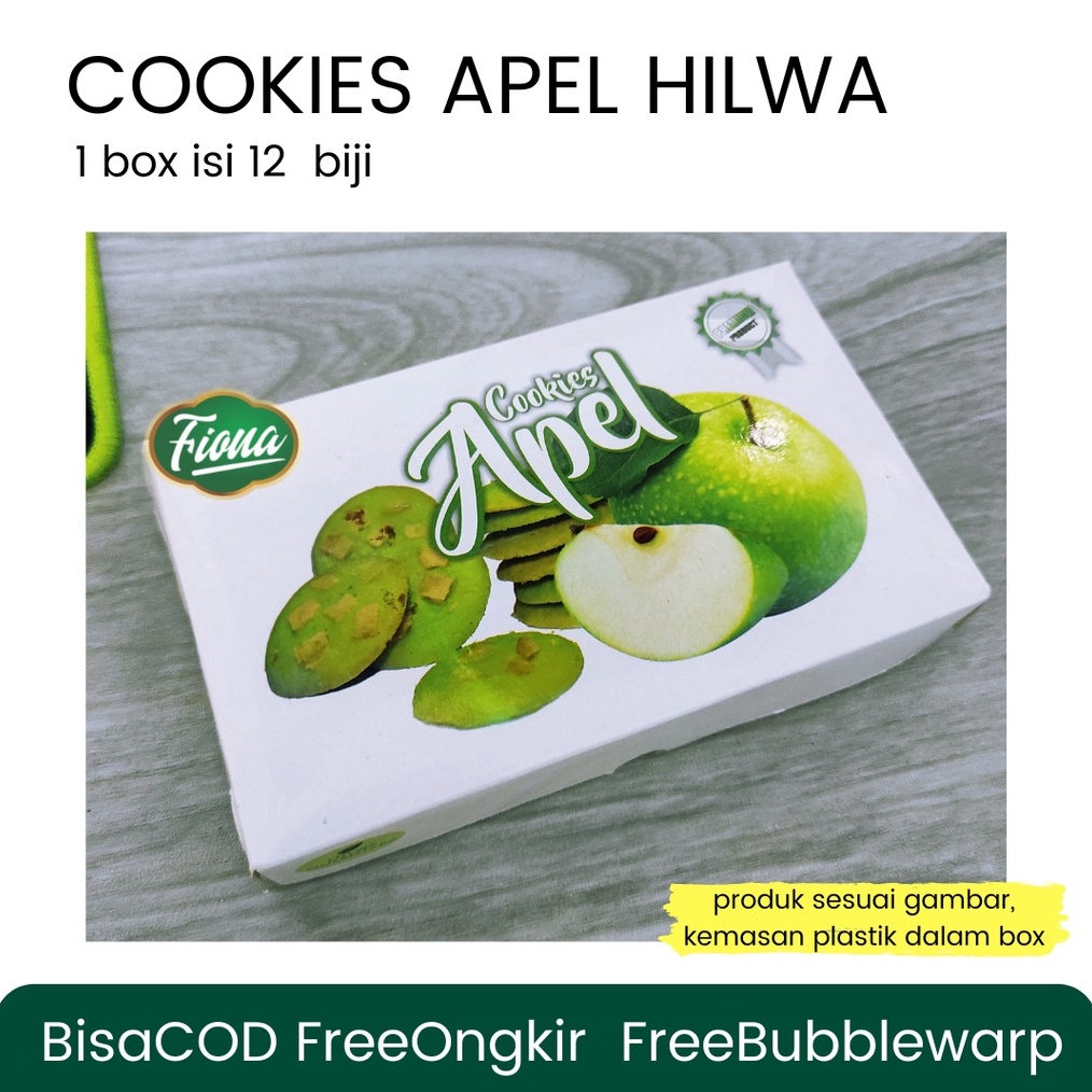 

NEW PROMO Fiona Cookies Buah Apel Almond Oleholeh Khas Malang