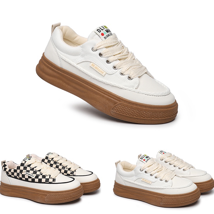 New GROSIRCOD SEVENDAY SEPATU KANVAS WANITA KOREA IMPORT CASUAL SPORT SHOES PUTIH FQ36
