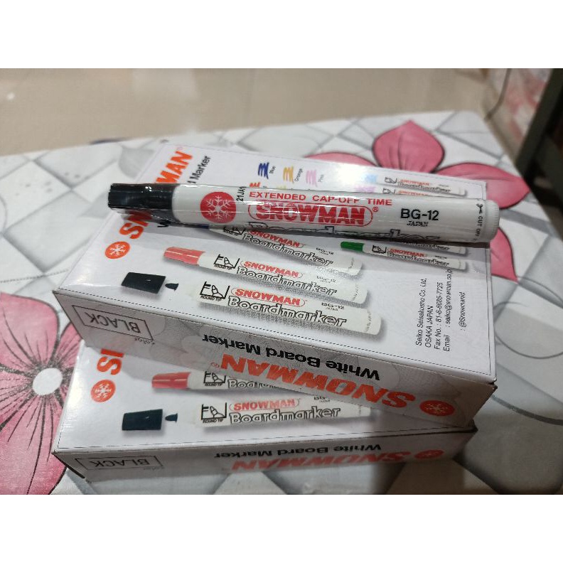

Spidol Snowman whiteboard BG12 warna hitam bisa di hapus l L5F6
