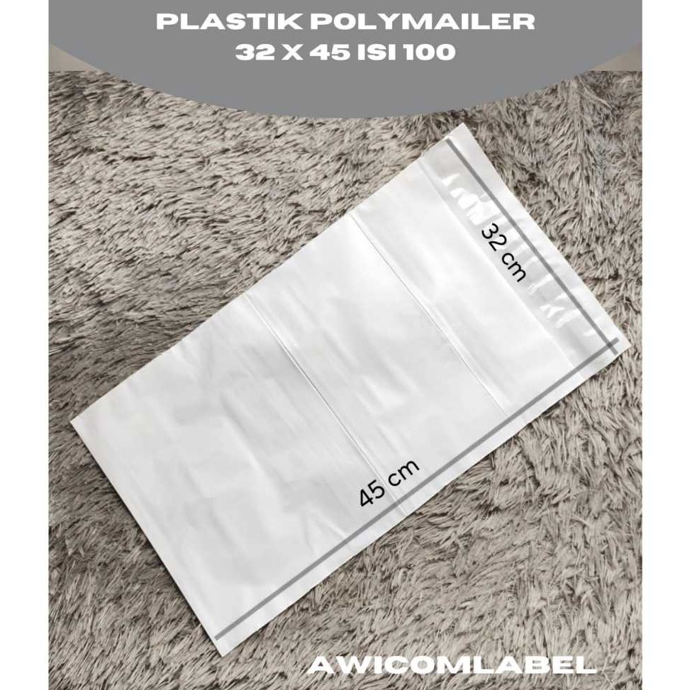 

32x45 POLYMAILER PUTIH Plastik Packing ukuran 32 x 45 cm isi 1 m P3X8