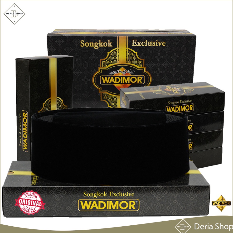 KODE T92W Peci Wadimor AC Non AC Tinggi 7 8 9 1 Original Peci Solat Hitam Pria Dewasa Kopiah Sholat 