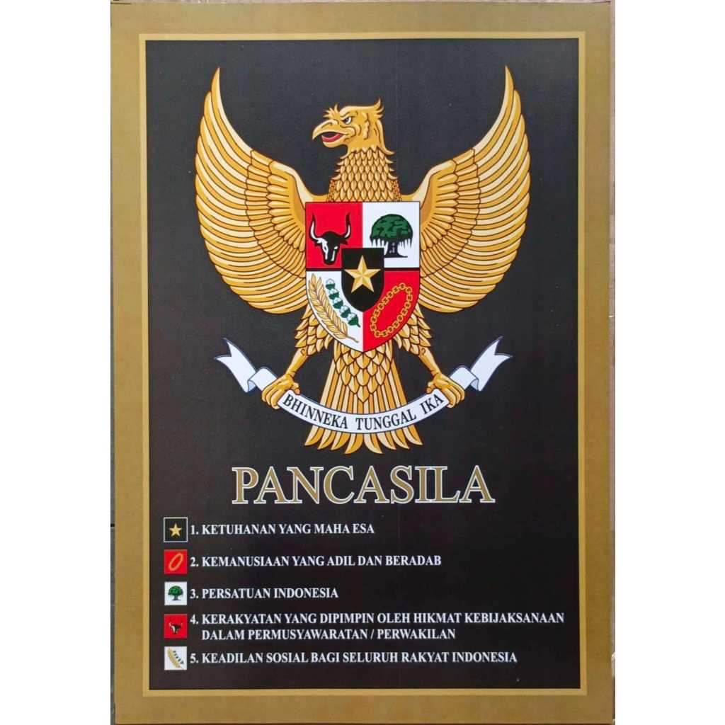 POSTER GARUDA PANCASILA UKURAN 10RS (25X35) CM / POSTER GARUDA / GARUDA PANCASILA