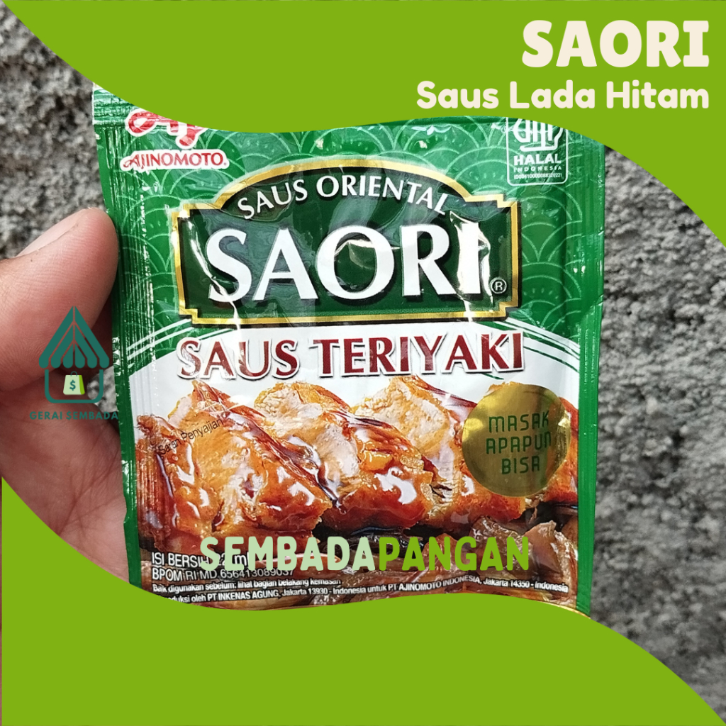 

SAORI Saus Teriyaki Saus Oriental 22 ml - GERAI SEMBADA