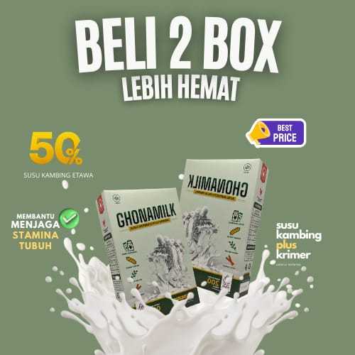 

Ghonamilk Susu Kambing Plus Herbal 200 gr ×2