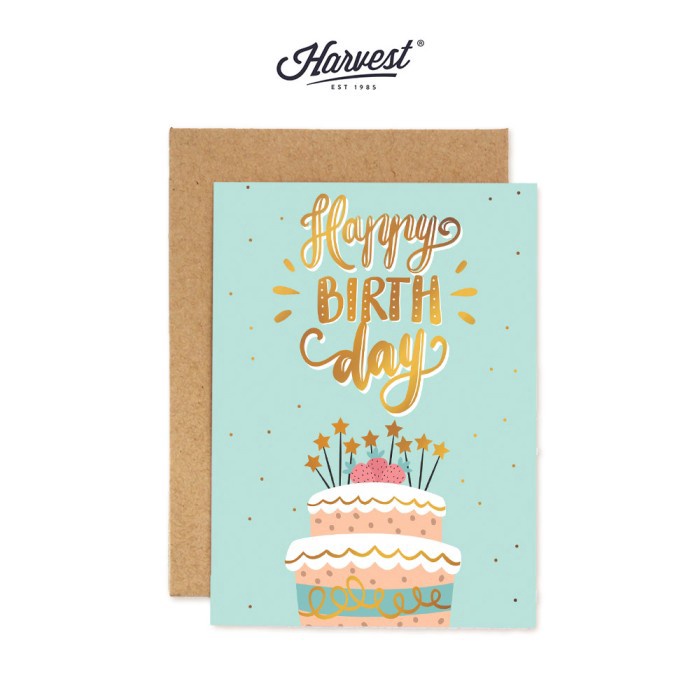 MANTAP Kartu Ucapan ulang tahun  Birthday Card Harvest Fun Bday  Cake
