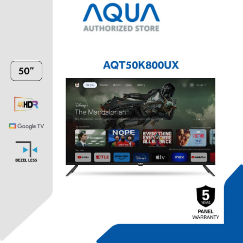 AQUA Elektronik Google TV 50 Inch 4K UHD AQT50K800UX