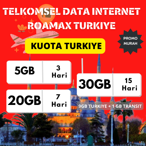 PROMO PAKET DATA ROAMING INTERNET TELKOMSEL ROAMAX UNTUK NEGARA TURKI