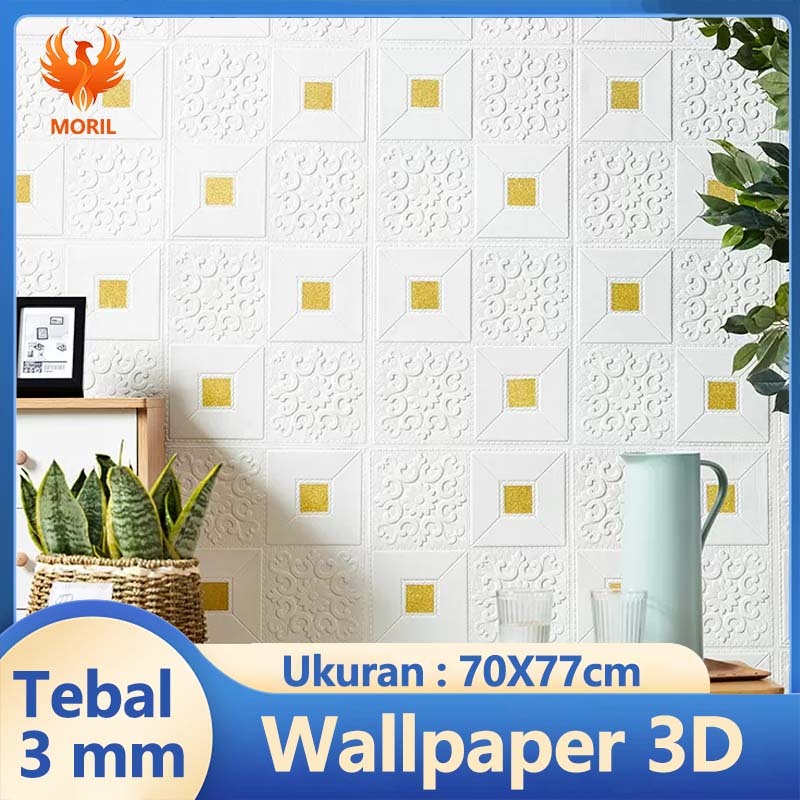 Wallpaper 3D Stiker Dinding（70cm x70cm ） / wallfoam dinding 3d / Wallpaper dinding kamarList dinding