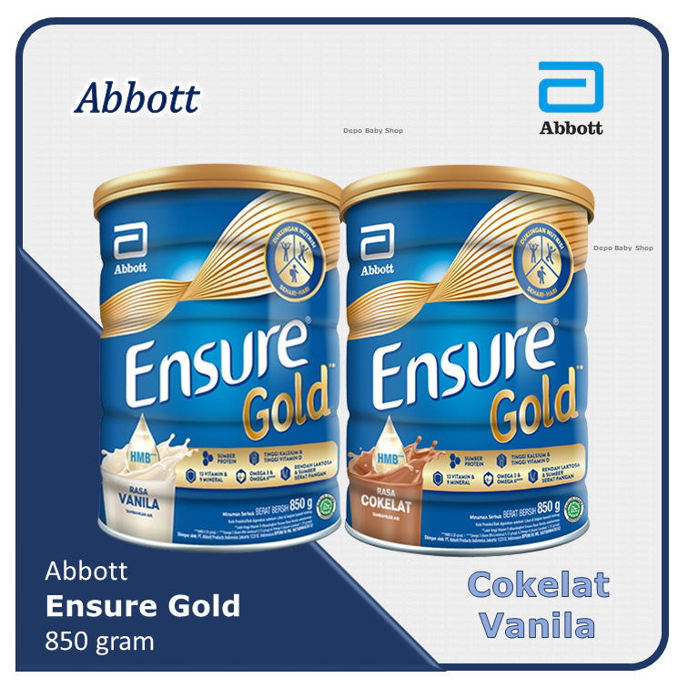 

Ensure Gold 850 gram Cokelat Vanila Susu Kesehatan Tulang Dewasa