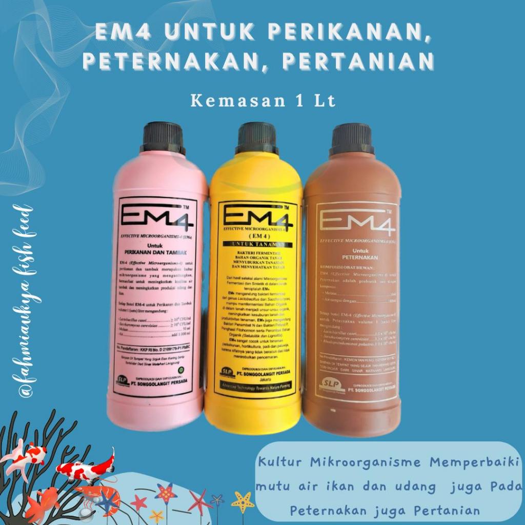 EM4 Perikanan dan Tambak 1 Liter Kultur Mikroorganisme / Molase Tetes Tebu 1 Liter Memperbaiki Mutu 