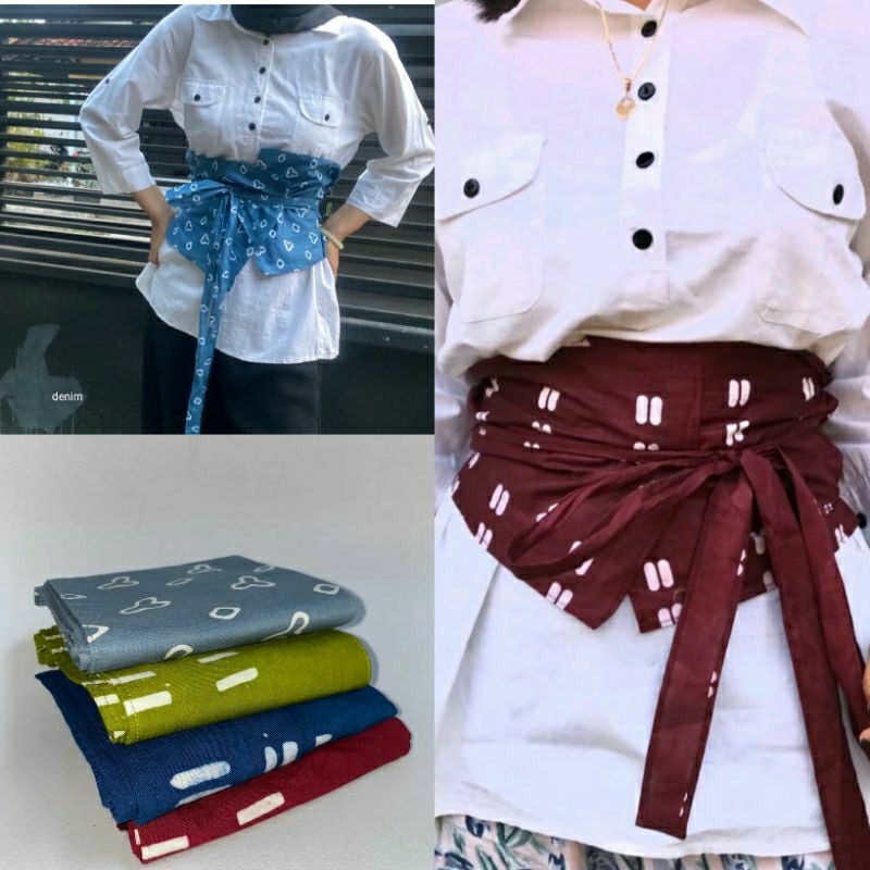 Obi belt Batik / Obi belt Jumputan / obi belt kekinian / ikat pinggang batik wanita