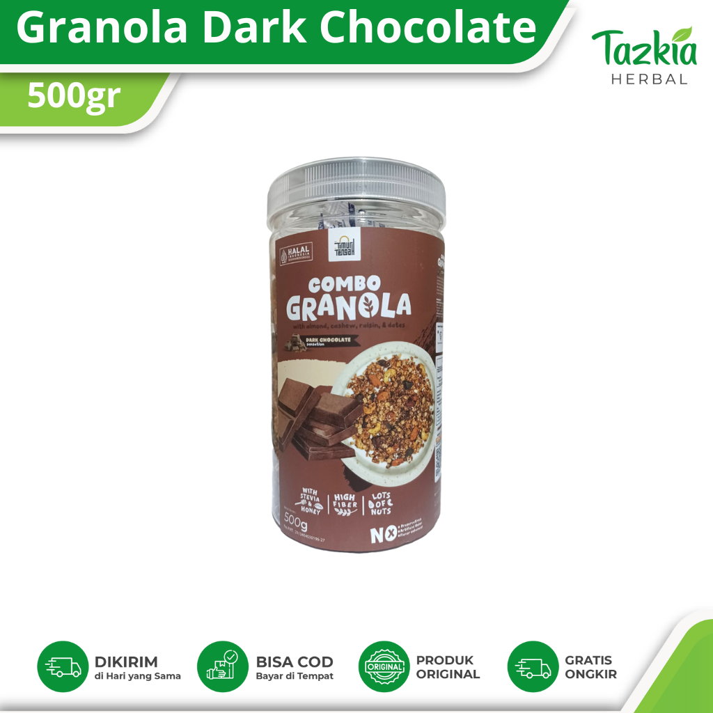 

Granola Dark Chocolate 250gr dan 500gr Makanan Sereal Sehat Original Timur Tengah