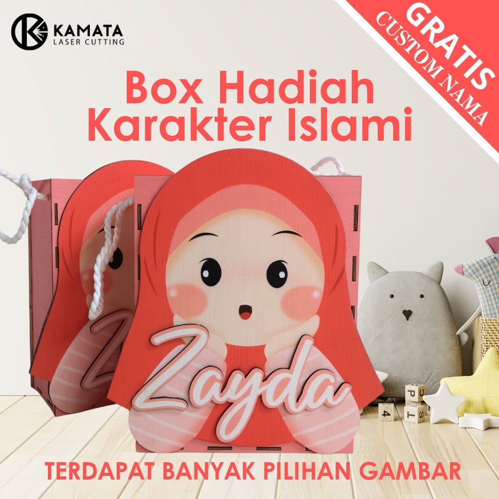 

Box Hadiah ulang tahun karakter Lucu Custom Nama