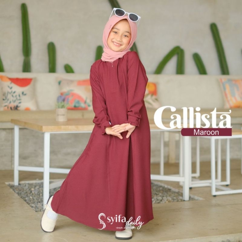 Couple Mom & Kids Callista Gamis Kids Original by Syifa Daily