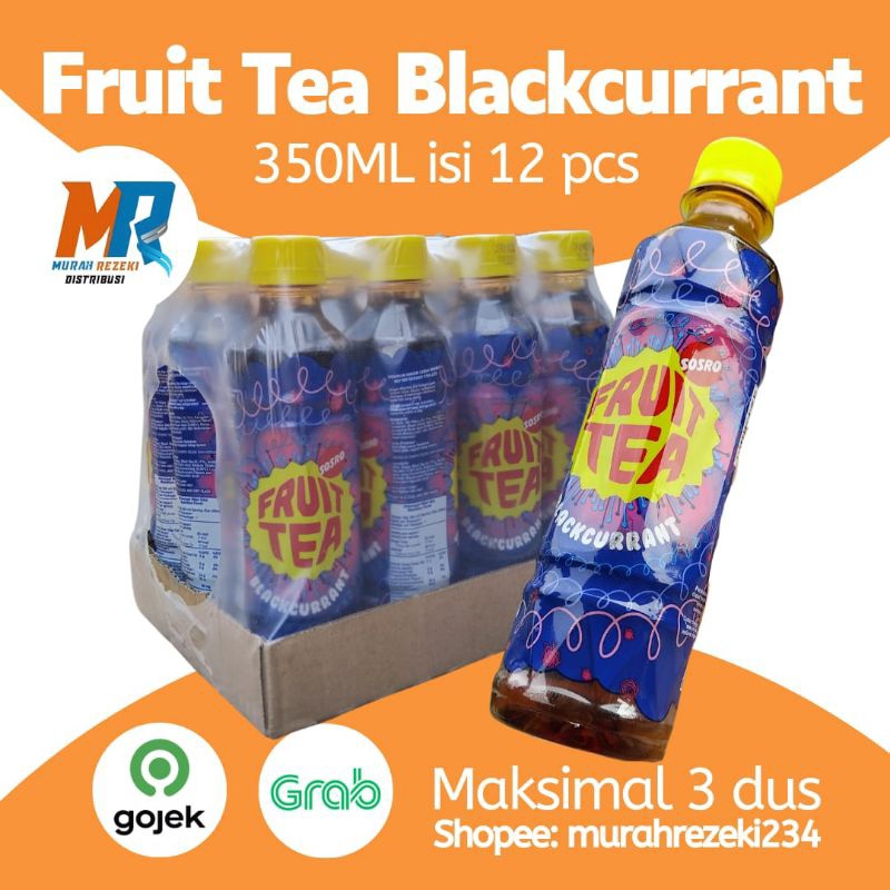 

fruit tea 350ml rasa blackcurrant isi 12 botol