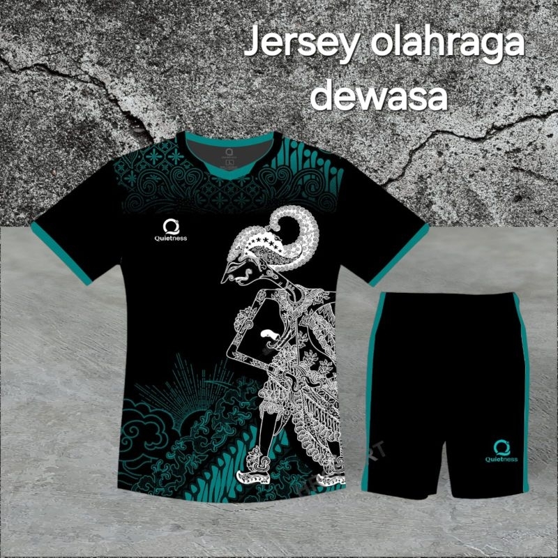 pakaian dewasa olahraga Jersey sepak bola futsal dewasa pria wanita volli badminton bahan drifit Mil