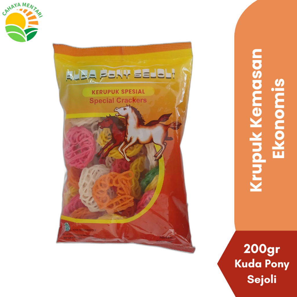 

KERUPUK MENTAH SEBLAK 200GR CAP KUDA PONY SEJOLI