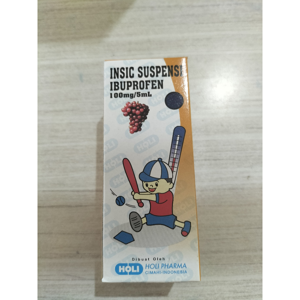 Insic Suspensi Ibuprofen sirup 60ml/ sirup pereda nyeri untuk anak