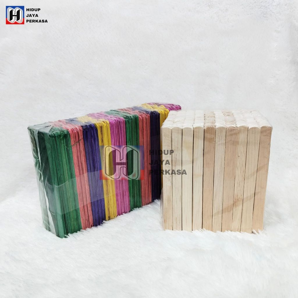 Stick Kayu / Stik Es Krim Polos (Isi 500Pcs) - Harga Stik Es Krim 1 Pack - Stick Kayu Ice Cream warn