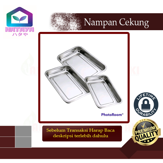 HATAYASHOP-BAKI STAINLESS CEKUNG/BAKI STAINLESS DALAM/BAKI STAINLESS MURAH/BAKI TEBAL