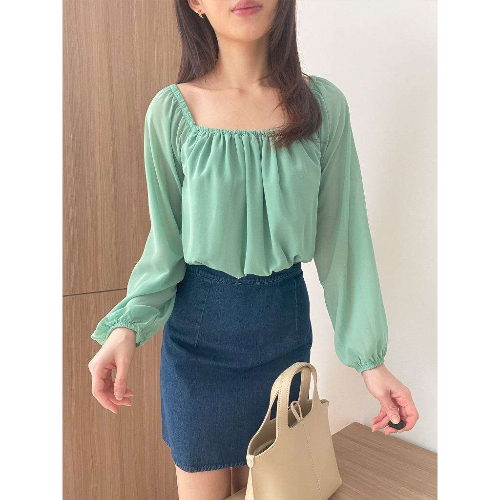Kadaka T-0384 Top Korea Full Chiffon