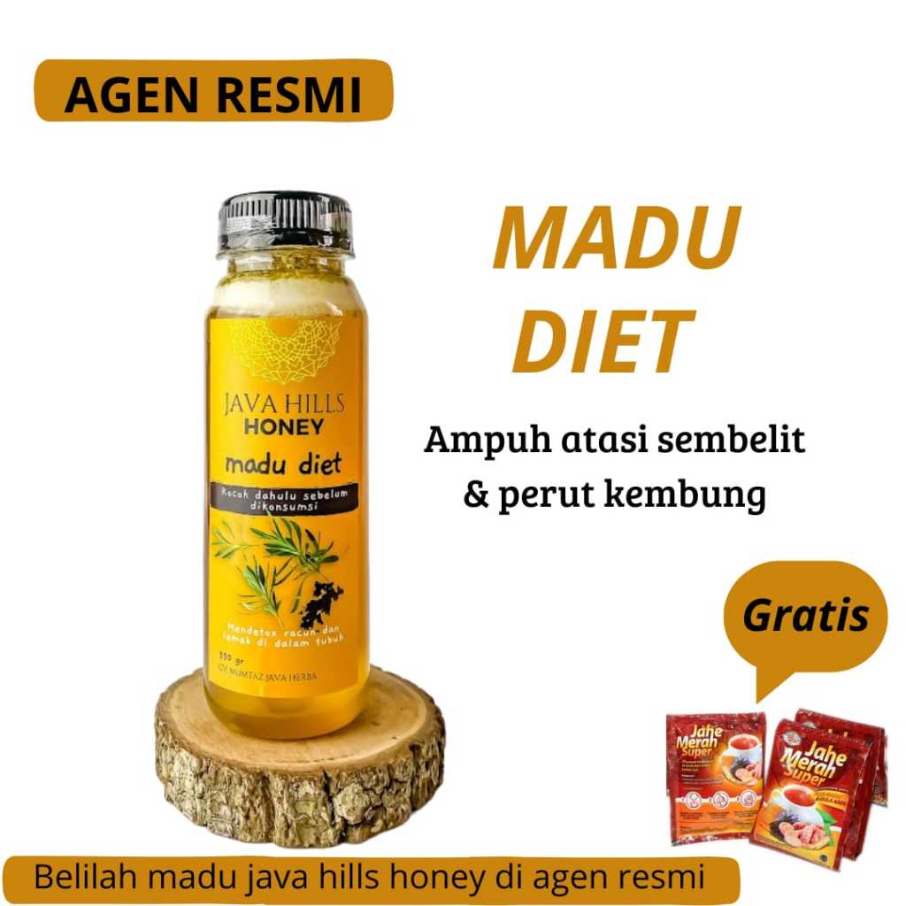 

java hills honey madu diet herbal 330gr, mumtaz herba untuk melancarkan BAB dan perut kembung