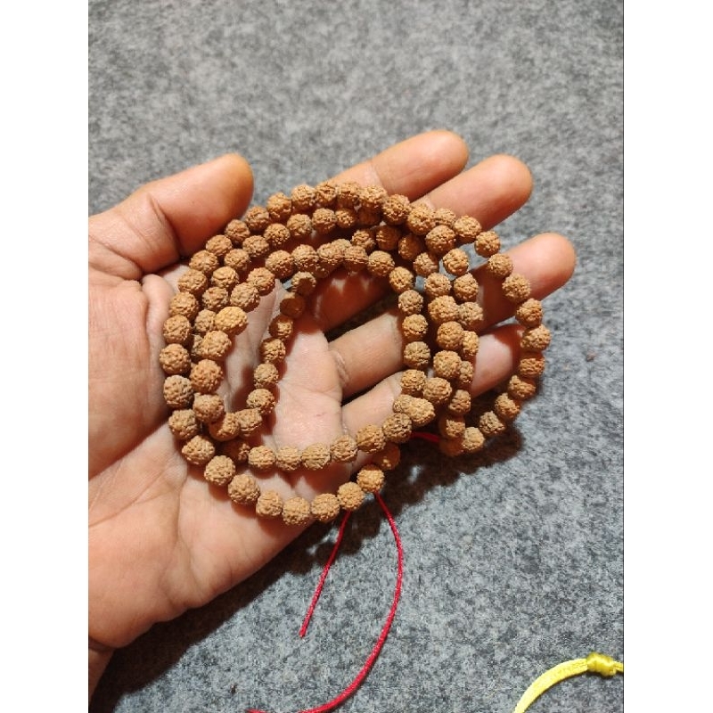 JENITRI RUDRAKSHA 108 SIZE 6-8 MM POLOS mukhi 5