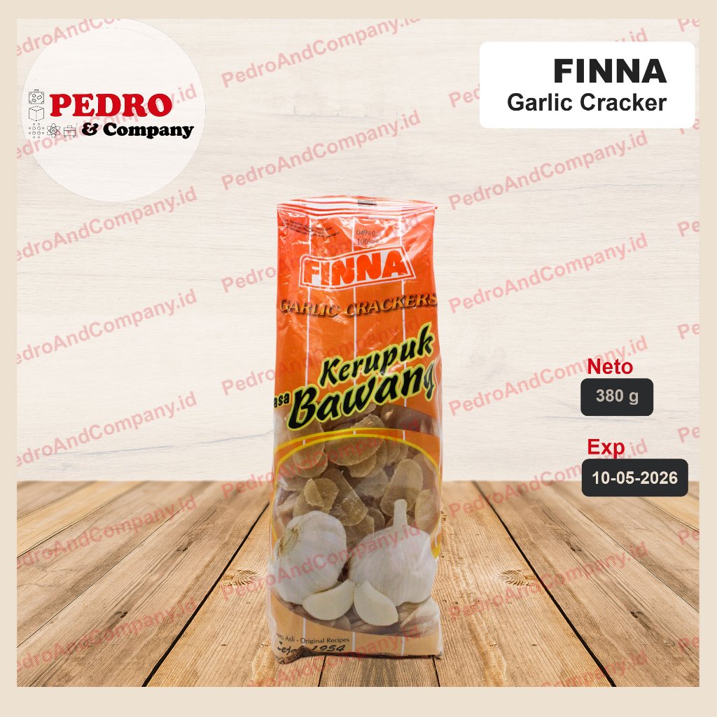 

Finna garlic crackers kerupuk bawang 380 gram - garlic flavor