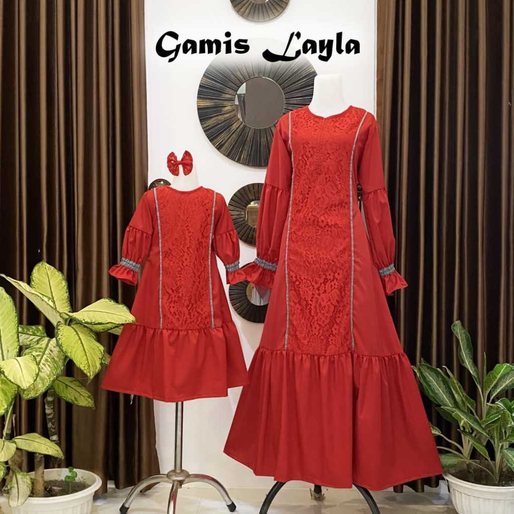 Azzafran – Gamis Layla Couple Ibu dan Anak Baju Muslim Elegan untuk Acara Spesial & Lebaran