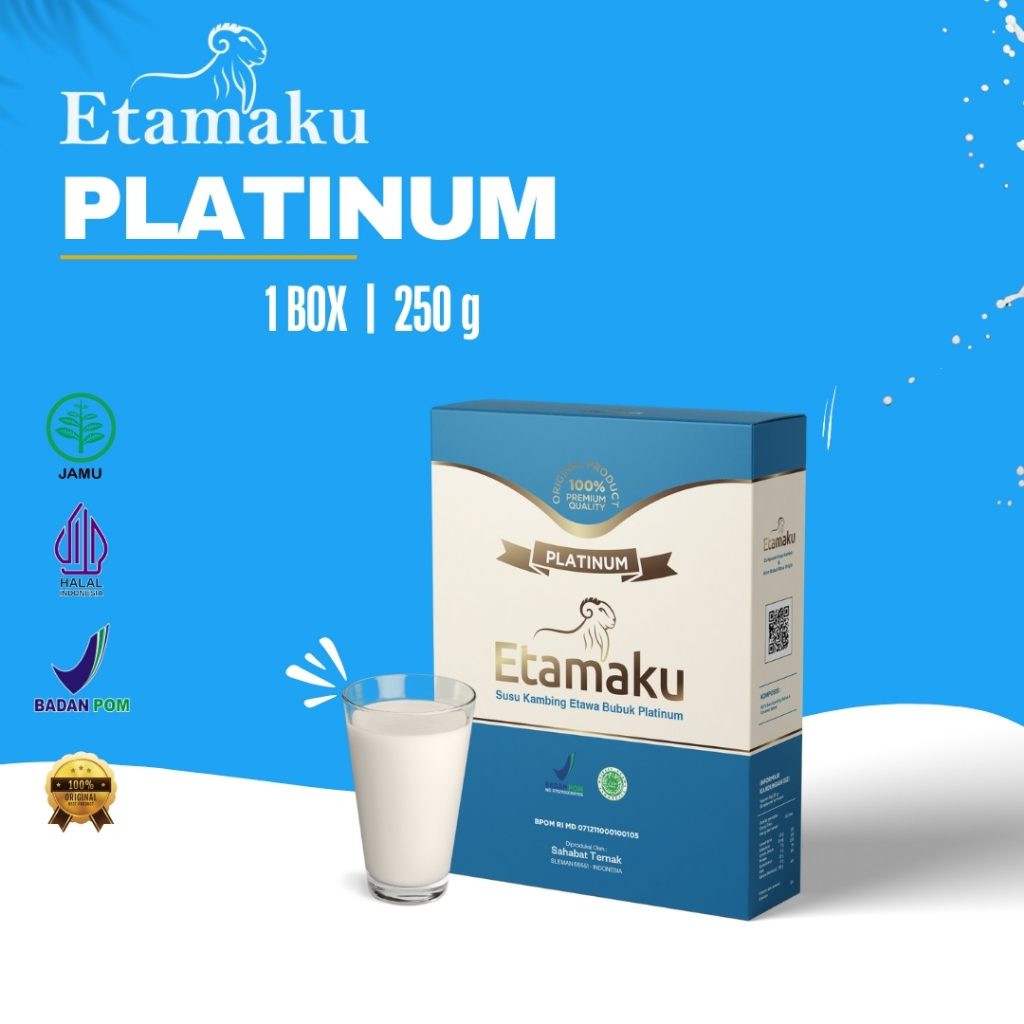 

Etamaku Susu Kambing Etawa - Sudah BPOM & Halal - Paket 1 Box - Untuk Kebutuhan Gizi Harian Optimal