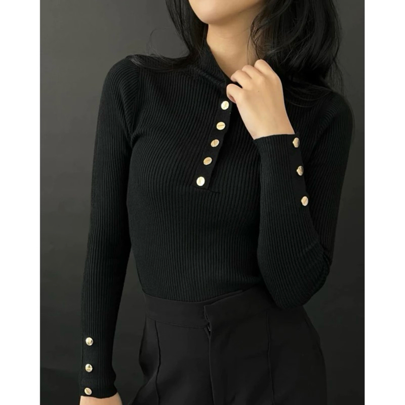 PINKDOSE manset inara busui | Atasan rajut knit inara kancing premium