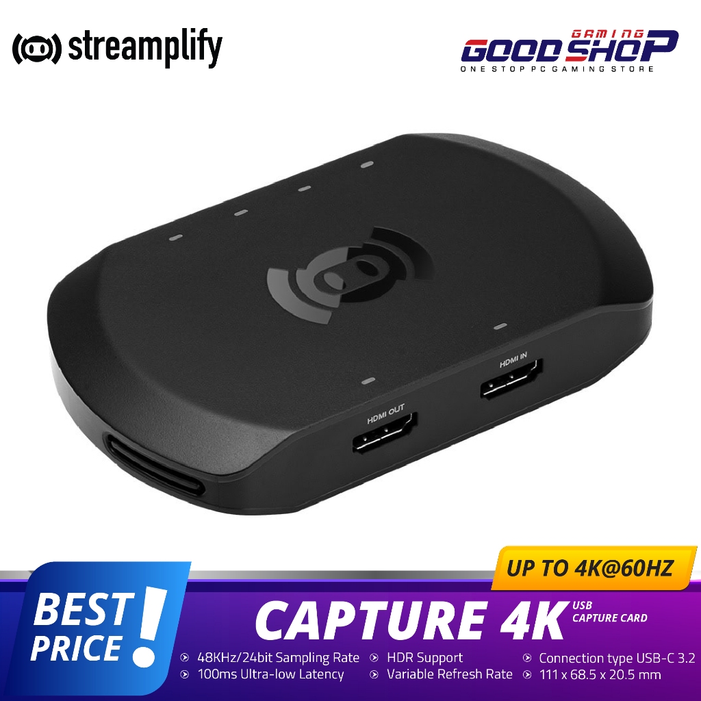 STREAMPLIFY CAPTURE 4K USB Game Capture Card