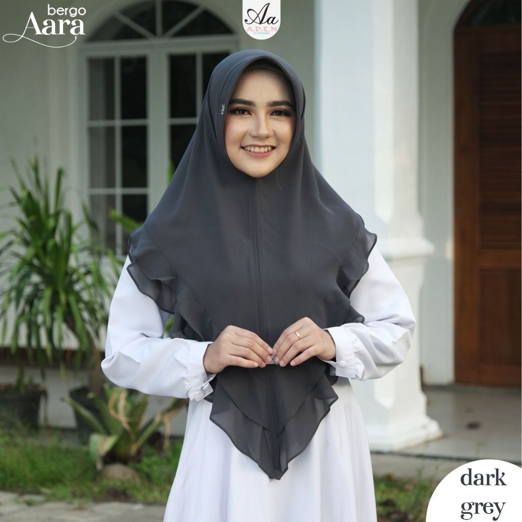 Raiqis - Hijab Instan Syari Khimar Aara Ceruty Babydoll 2 Layer