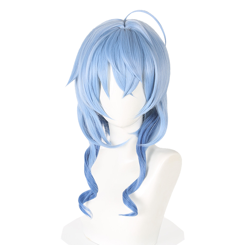 Wig Ganyu Genshin 45cm Wig Genshin Ganyu Wig Kualitas Tinggi