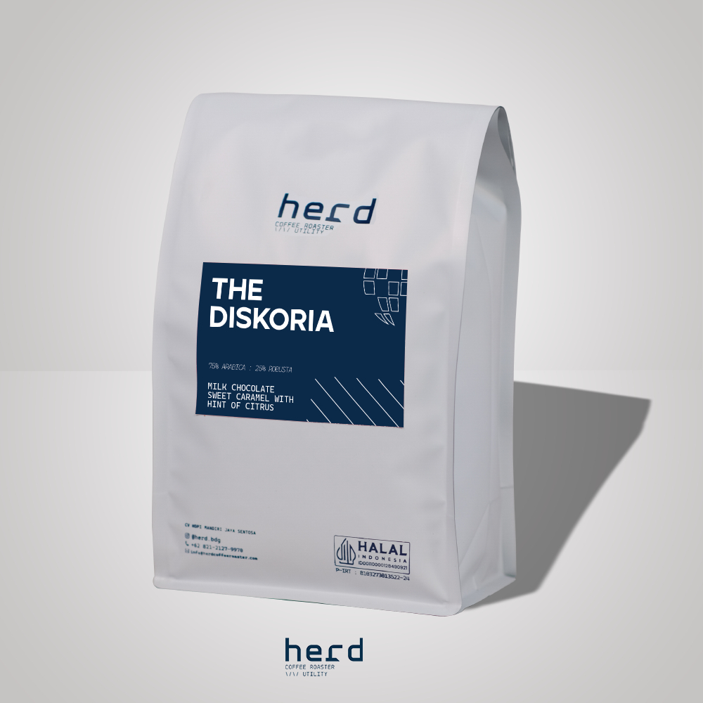 

Herd Coffee Roaster Kopi Arabika Robusta The Diskoria 1 KG Es Kopi Susu Espresso Blend