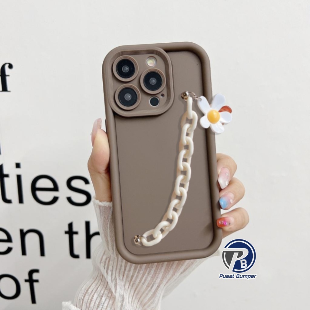 GC94 CASE CASING SILIKON MATTE ROSE DAISY CHAIN GRIP - CASING HP COMPATIBLE FOR VIVO Y38 V30E Y71 Y8