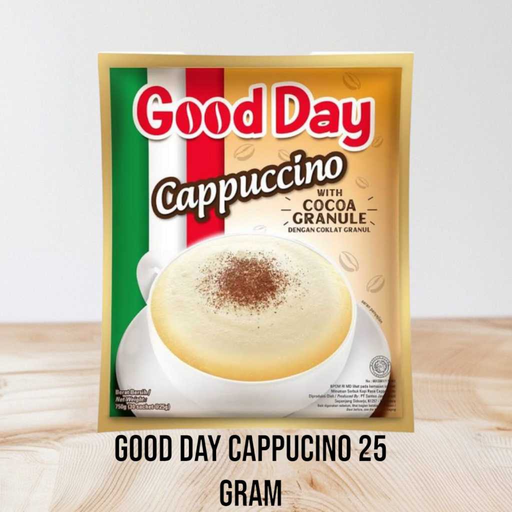 

GOOD DAY CAPPUCINO 1 RENCENG ISI 10 PCS / MINUMAN KOPI / GOODDAY