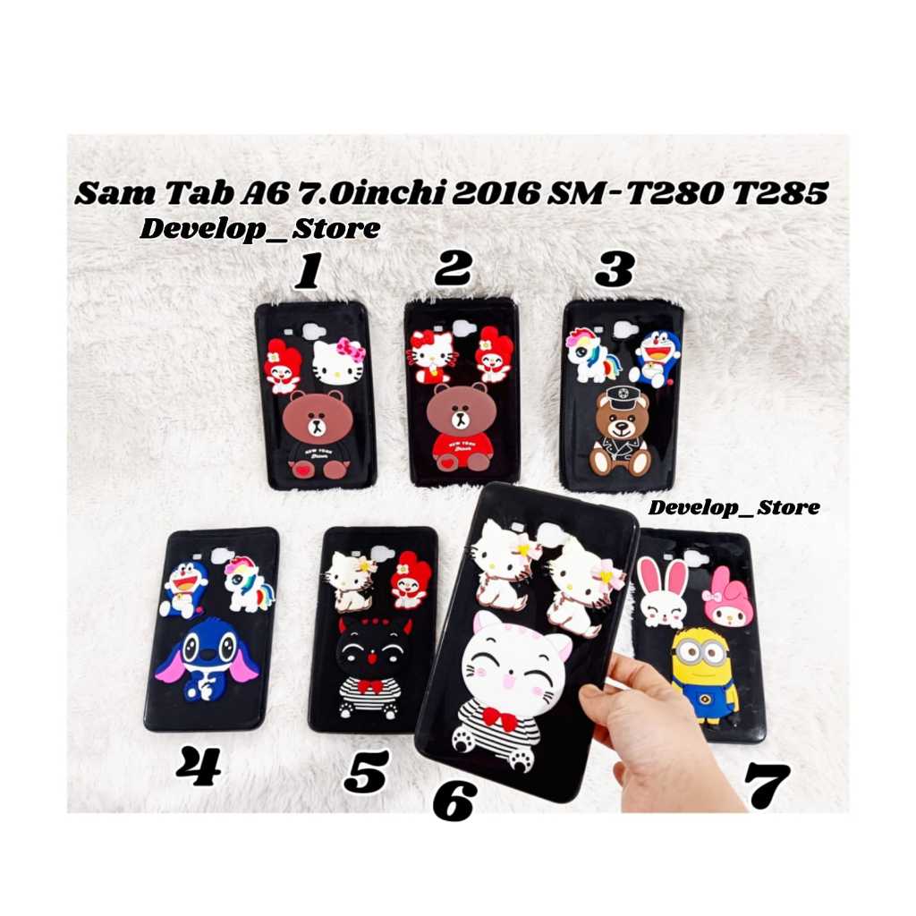 SoftCase Silicon 3Motif Samsung Galaxy Tab A6 7.0 SM-T280 T285/Tab 4 7.0 SM-T230 T231 T235 T239 T239