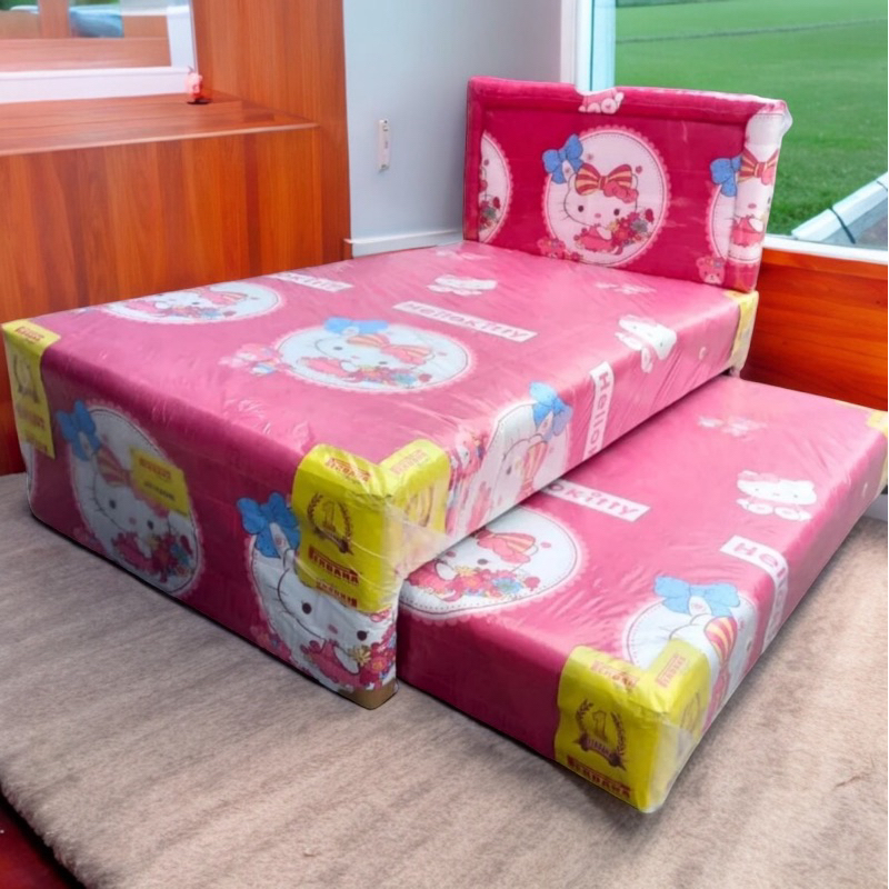 Kasur Spring Bed 2in1 Set Sorong Anak Motif Karakter 120 x 200