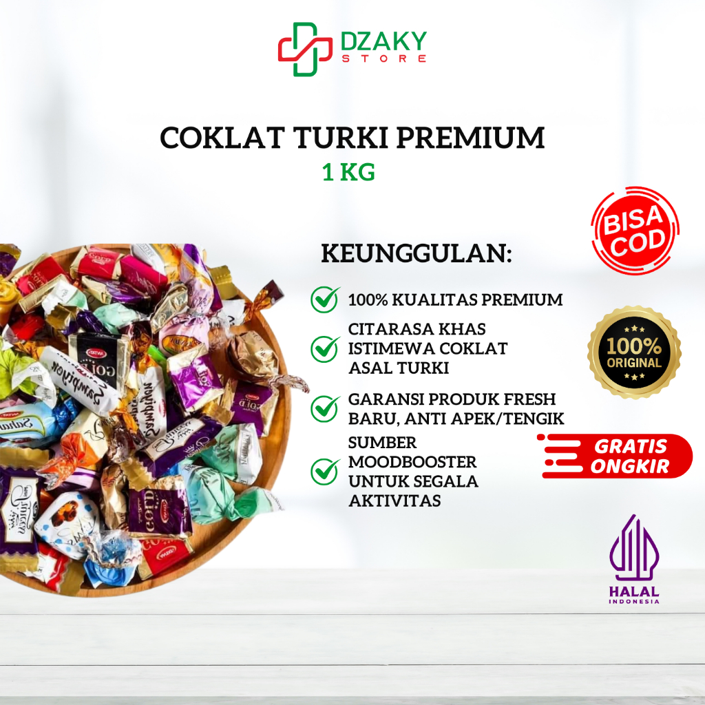 

COKELAT TURKI ARAB 1KG Produk Fresh Baru Khas Timur Tengah Untuk Oleh oleh Haji Umroh Gift Hampers