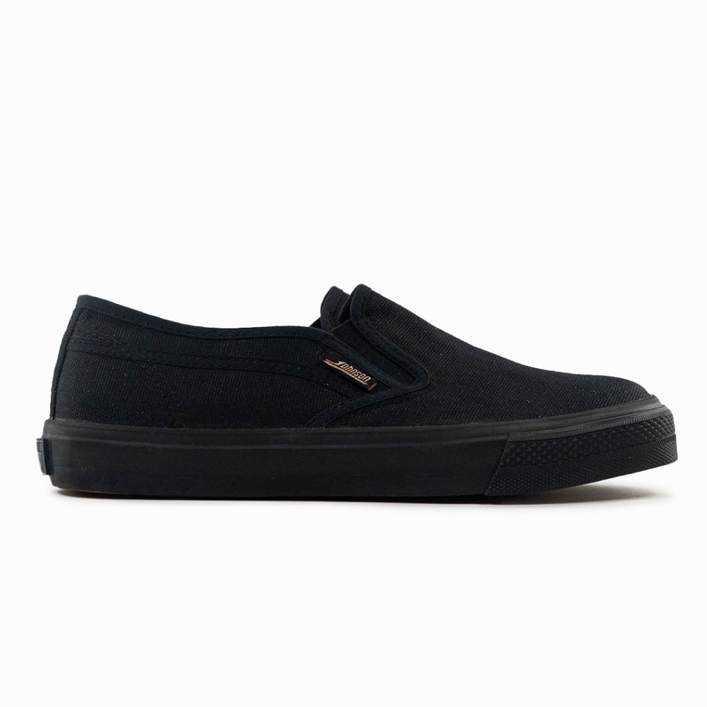 KODE H23O SEPATU SLIP ON JOHNSON  VENUS ALL BLACK