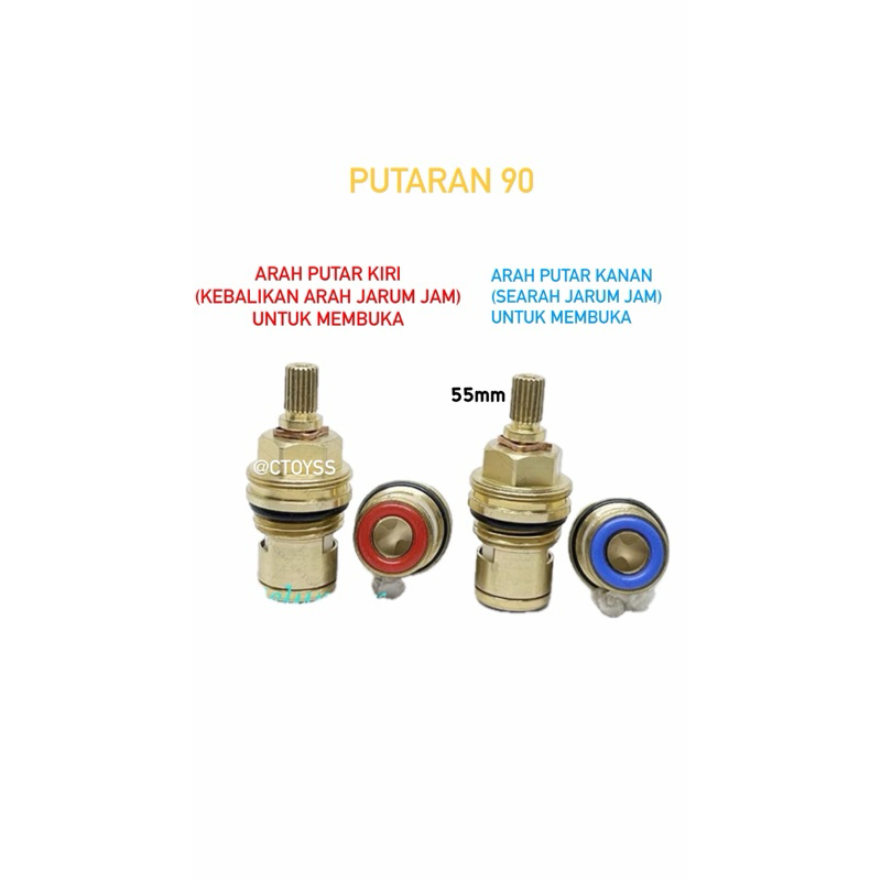 Spindle keran kran Toto jantung 90• derajat shower S1015-RO-A B