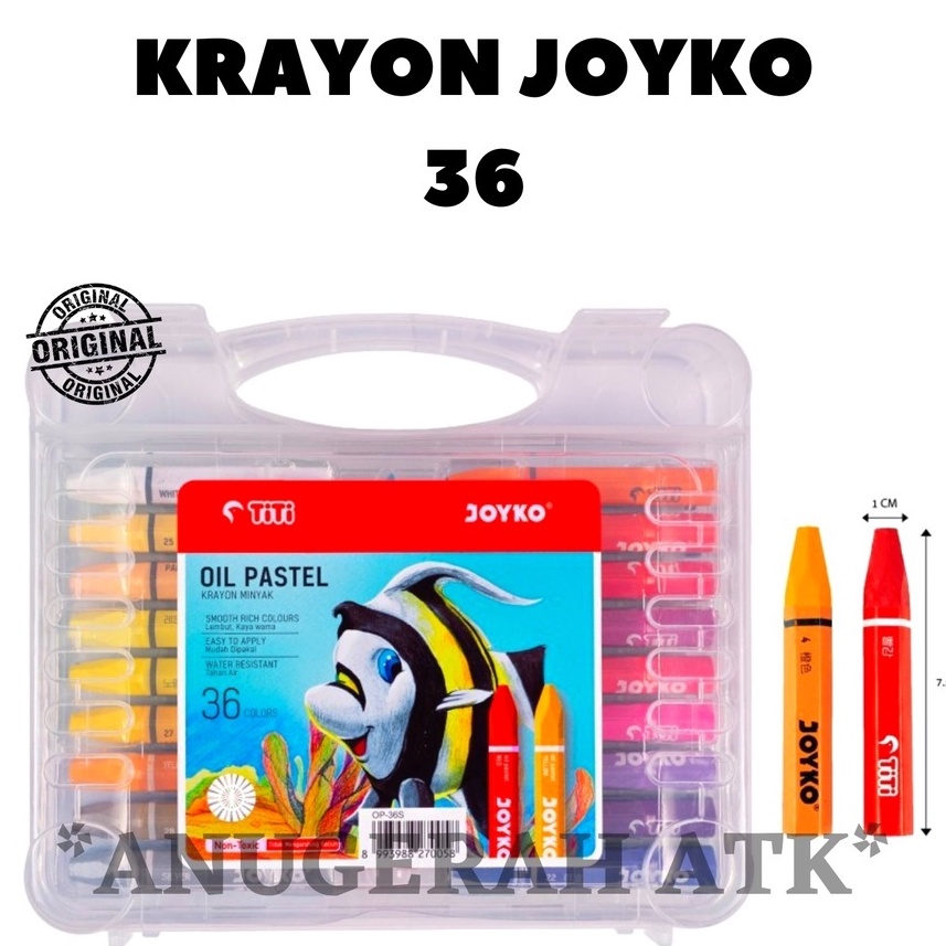 

KODE Q8D Oil Pastels Krayon Crayon Titi Joyko 36 Warna
