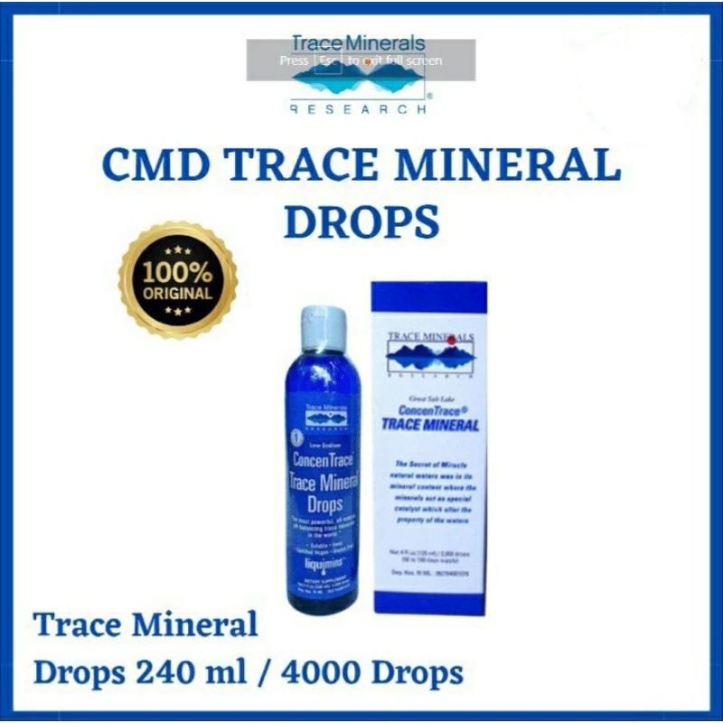 

TRACE MINERALS CMD ORIGINAL 240ml 4000 drops || SUPLEMEN MINERAL UNTUK KESEHATAN