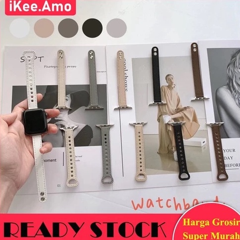 KODE V73V Leather Strap for Apple Watch 7 SE 6 5 iWatch Double Stud Genuine Leather Band