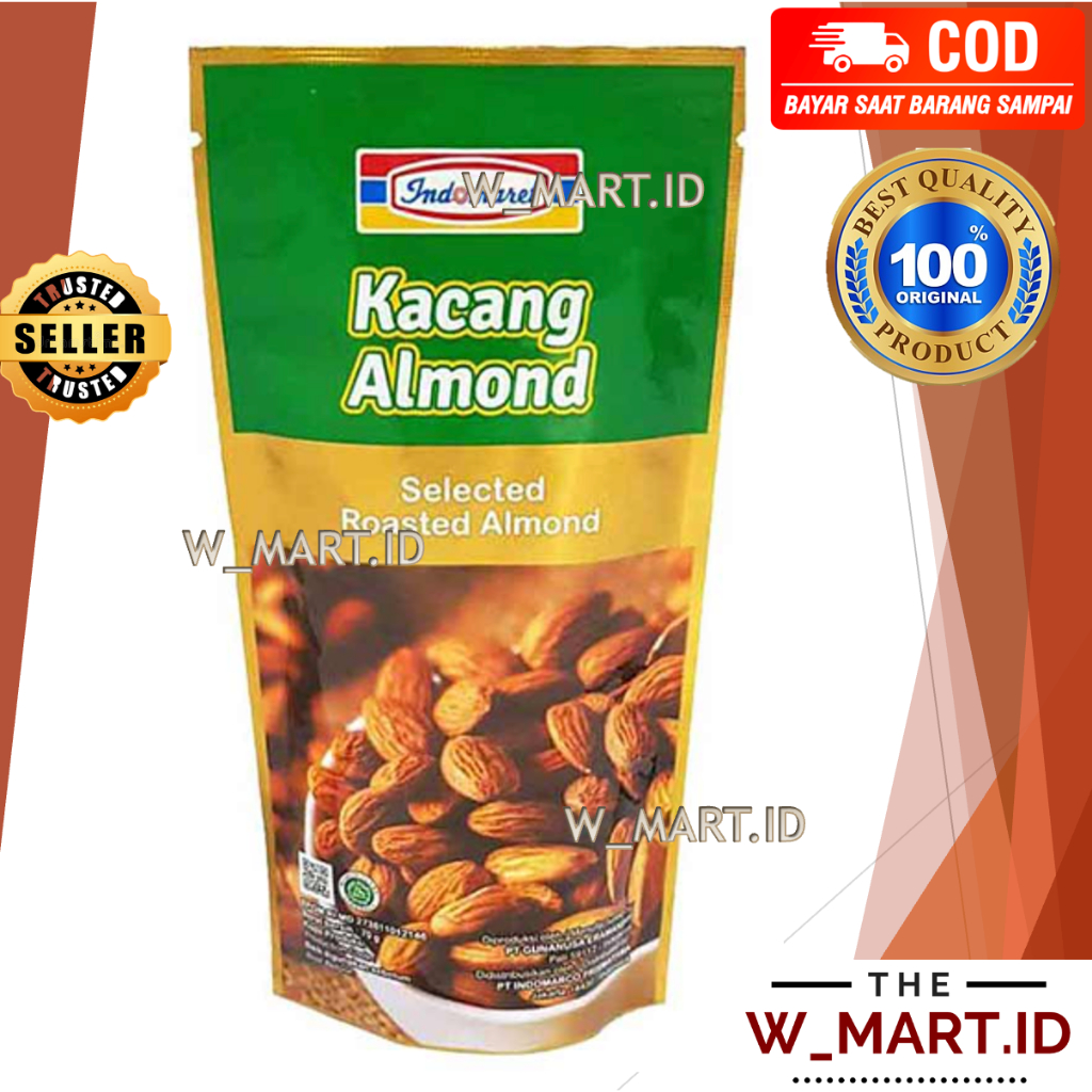 

INDOMARET KACANG ALMOND SELECTED ALMOND NUTS 70 GR